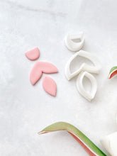 Load image into Gallery viewer, Triple Floral Dangle Set Polymer Clay Cutter
