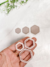 Load image into Gallery viewer, Framed Hexagon Polymer Clay Cutter