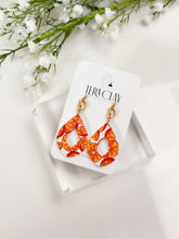 Load image into Gallery viewer, The Orange Knot Pointy Donut Earrings (also in silver)
