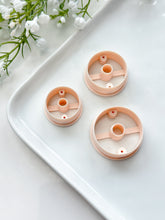 Load image into Gallery viewer, Chunky Circle Donut with Drill Guides Polymer Clay Cutter
