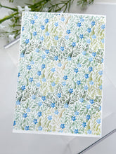 Load image into Gallery viewer, Transfer Paper 254 Green Leaves &amp; Blue Flowers | Image Water Transfer
