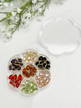 Load image into Gallery viewer, Gold Plated Glass Drop Charms in 7 colors - 70pcs set
