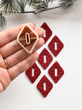 Load image into Gallery viewer, Rhombus Skinny Donut Polymer Clay Cutter
