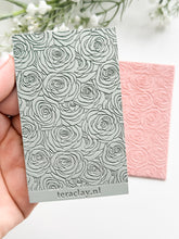 Load image into Gallery viewer, Roses Rubber Texture Mat for Polymer Clay
