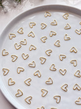 Load image into Gallery viewer, 24K Gold/925 Sterling Silver Plated Heart Bezels
