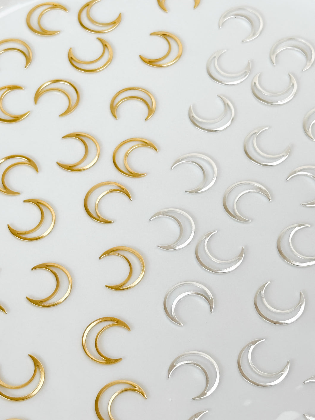 24K Gold/925 Sterling Silver Plated Moon Bezels