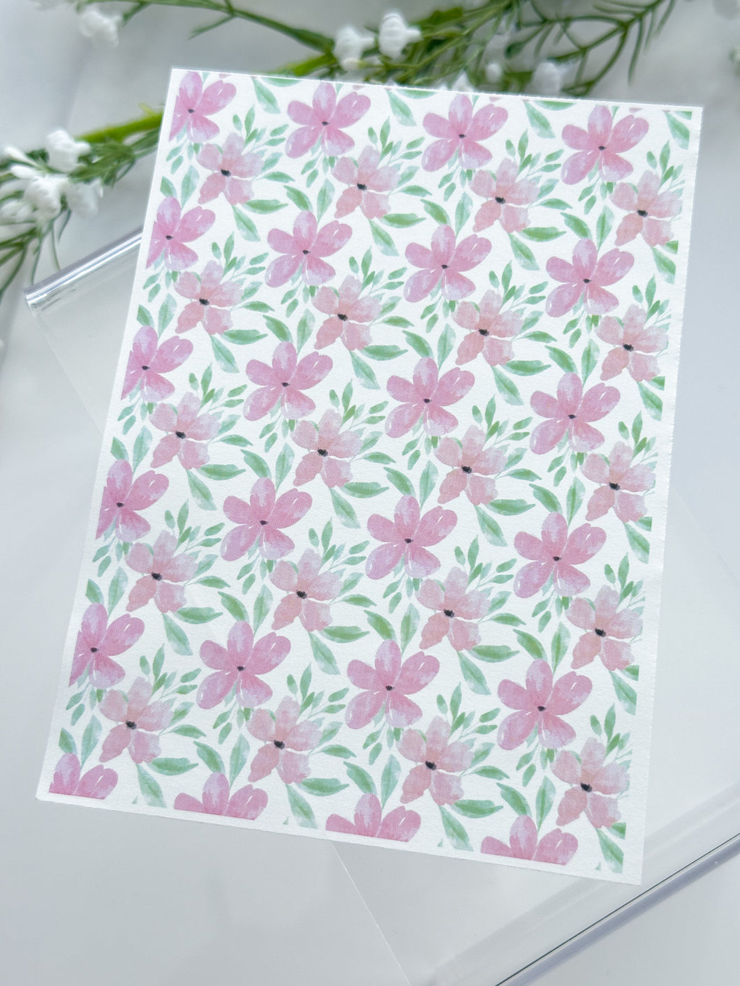 Transfer Paper 262 Pink Flowers | Image Water Transfer
