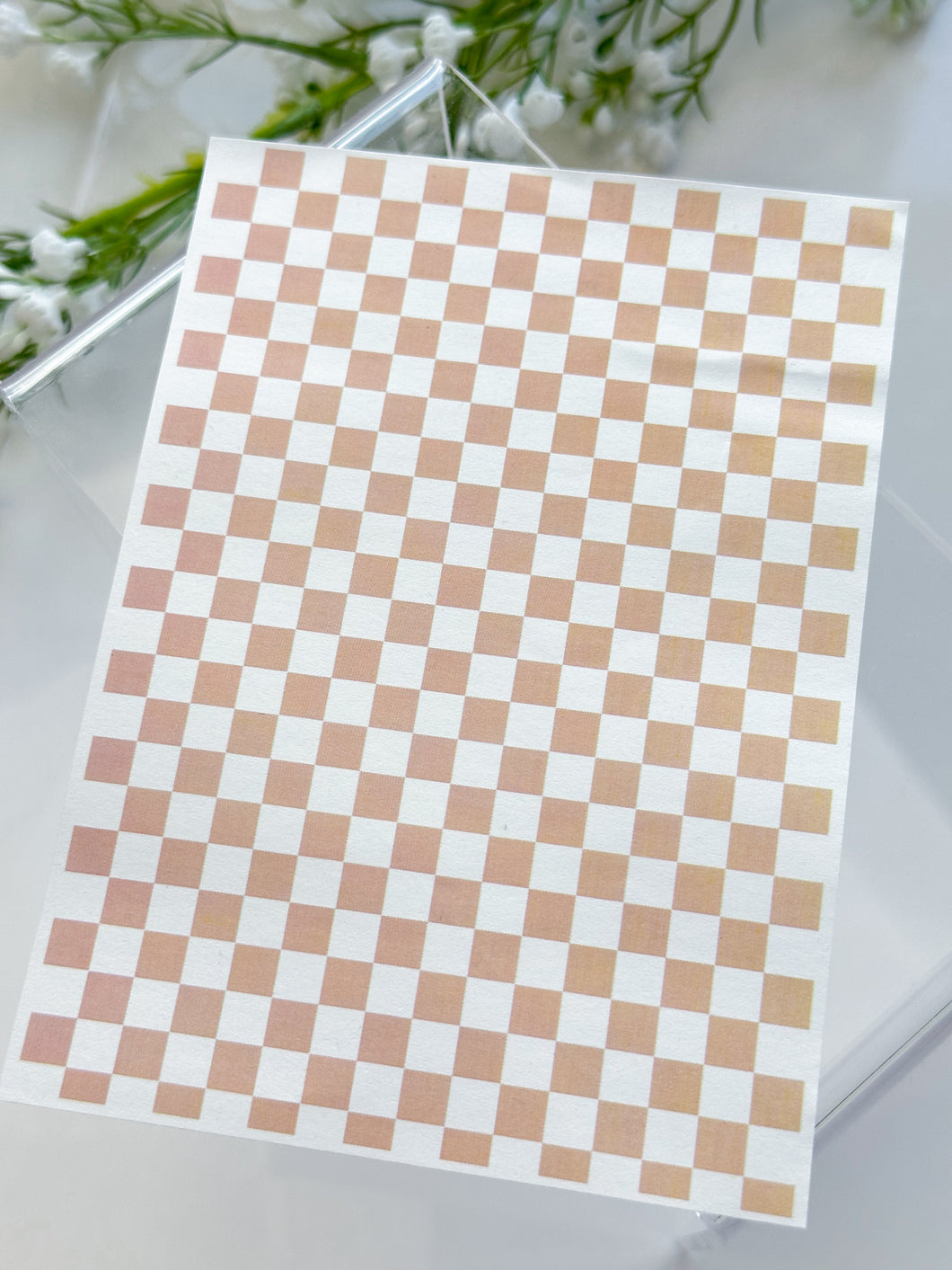 Transfer Paper 315 Latte Checkerboard | Image Water Transfer