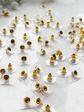 Load image into Gallery viewer, 100pcs Gold Plated / Stainless Steel Bullet Clutch Earring Backs
