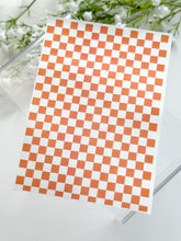 Load image into Gallery viewer, Transfer Paper 195 Orange Checkerboard | Image Water Transfer
