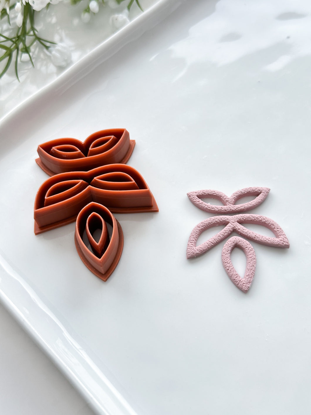 Skinny Floral Polymer Clay Cutter Set