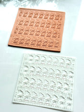 Load image into Gallery viewer, Geometric Clay Stencil Sheet | Reusable Polymer Clay Texture Stencil
