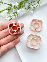 Load image into Gallery viewer, Regular Square Donut with Drill Guides Polymer Clay Cutter

