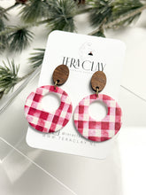 Load image into Gallery viewer, The Red Gingham Round Donuts (also in silver)
