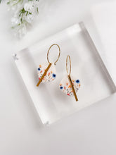 Load image into Gallery viewer, The Floral Field Hoops (also in silver)
