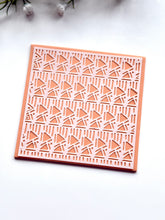 Load image into Gallery viewer, Geometric Clay Stencil Sheet | Reusable Polymer Clay Texture Stencil
