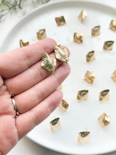 Load image into Gallery viewer, 18K Real Gold Plated Spotted Rhombus Stud Posts with Stainless Steel Pins
