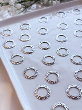 Load image into Gallery viewer, Real Platinum Plated Brass Rounded Circle Connector Link with Two Holes
