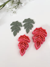 Load image into Gallery viewer, Fall Leaf Triple Dangle Polymer Clay Cutter
