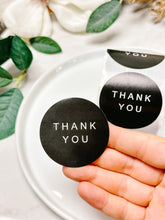 Load image into Gallery viewer, Roll of 500pcs “Thank You” Packing Stickers in Black
