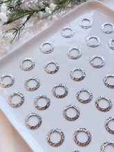 Load image into Gallery viewer, Real Platinum Plated Brass Rounded Circle Connector Link with Two Holes
