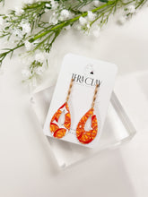 Load image into Gallery viewer, The Orange Bamboo Donut Earrings
