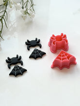 Load image into Gallery viewer, Spider &amp; Web Set Halloween 2025 Polymer Clay Cutter

