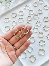 Load image into Gallery viewer, 18K Gold Plated Organic Twisted Circle Bezel | Nickel Free
