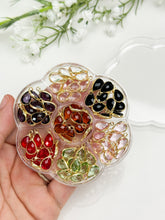 Load image into Gallery viewer, Gold Plated Glass Drop Charms in 7 colors - 70pcs set
