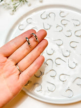 Load image into Gallery viewer, Sterling Silver Plated Huggie Hoops with 925 Sterling Silver Stud Pins
