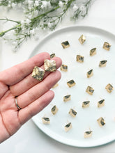 Load image into Gallery viewer, 18K Real Gold Plated Spotted Rhombus Stud Posts with Stainless Steel Pins
