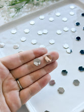 Load image into Gallery viewer, Real Platinum Plated Brass Hexagon Charms with One Holes
