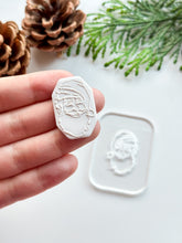 Load image into Gallery viewer, Santa Festive Acrylic Texture Tile | Acrylic Embossing Stamp
