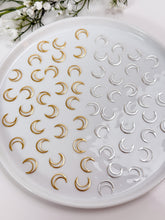 Load image into Gallery viewer, 24K Gold/925 Sterling Silver Plated Moon Bezels
