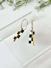 Load image into Gallery viewer, The Checkerboard Skinny Hoops
