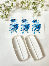 Load image into Gallery viewer, Transfer Paper 218 Blue Flowers | Floral Image Water Transfer

