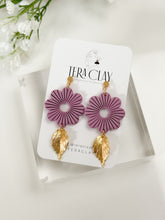 Load image into Gallery viewer, The Corduroy Flower Dangles in Lilac
