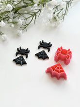 Load image into Gallery viewer, Spider &amp; Web Set Halloween 2025 Polymer Clay Cutter
