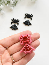 Load image into Gallery viewer, Spider &amp; Web Set Halloween 2025 Polymer Clay Cutter
