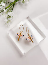 Load image into Gallery viewer, The Floral Field Hoops (also in silver)
