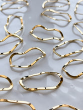 Load image into Gallery viewer, 18K Gold Plated Irregular Wavy Oval Connector
