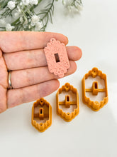 Load image into Gallery viewer, Vintage Scalloped Donut with Drill Guides Polymer Clay Cutter
