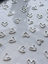 Load image into Gallery viewer, 24K Gold/925 Sterling Silver Plated Heart Bezels
