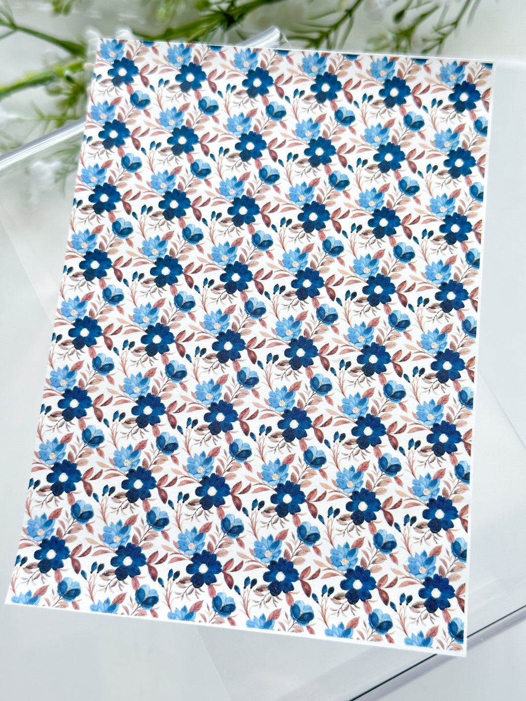 Transfer Paper 255 Blue Flowers | Image Water Transfer