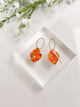 Load image into Gallery viewer, The Orange Diamond Hoops (also in silver)

