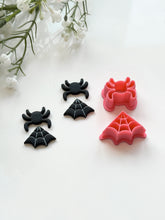 Load image into Gallery viewer, Spider &amp; Web Set Halloween 2025 Polymer Clay Cutter
