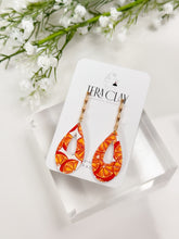 Load image into Gallery viewer, The Orange Bamboo Donut Earrings
