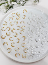 Load image into Gallery viewer, 24K Gold/925 Sterling Silver Plated Moon Bezels
