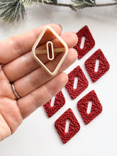 Load image into Gallery viewer, Rhombus Skinny Donut Polymer Clay Cutter
