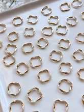 Load image into Gallery viewer, 18K Gold Plated Organic Twisted Circle Bezel | Nickel Free
